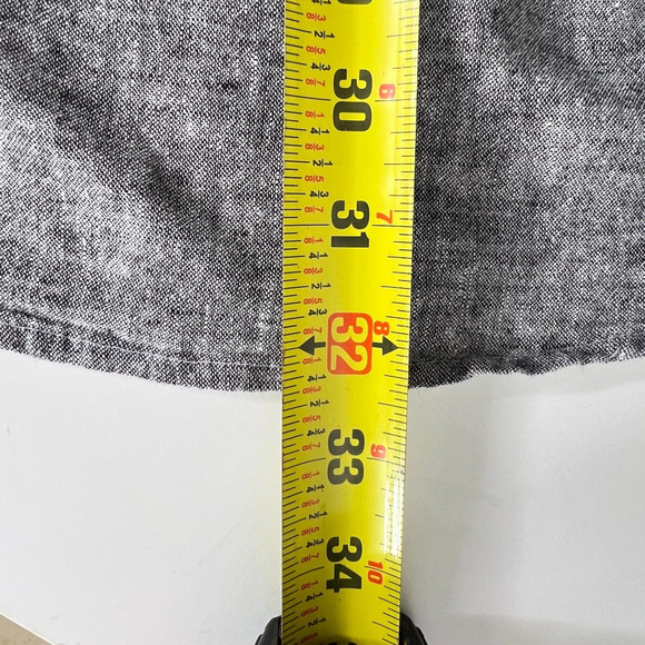 Forcynthia Beachwear Gray Tunic Cover Up Size M Linen Cotton Blend Pockets - Picture 7 of 9